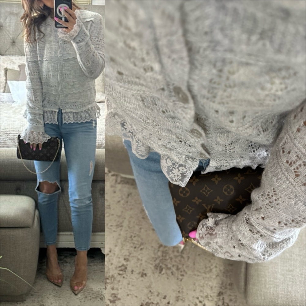 New🤍Soft Whisper Lace Knit Cardigan